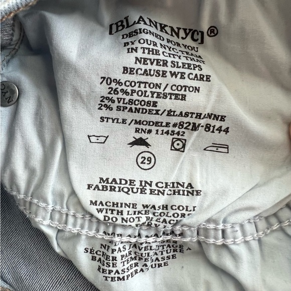 Blank NYC Womens Light Blue High Rise Essex Classic Cut off Denim Shorts Size 29 - Picture 5 of 5